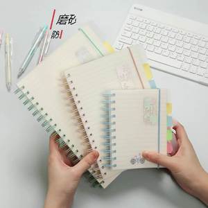 Diseño de logotipo personalizado impresión en blanco A6 A5 A4 espiral encuadernado bobina papel en blanco carta etiqueta índice reuniones de negocios diario cuaderno