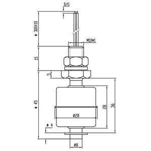 Mini <strong>Indicator</strong> Vertical 45mm Reed Switch Ss304 Magnetic Liquid Water tank <strong>Float</strong> Switch Automatic <strong>Level</strong> Sensor Controller - Product Image 6