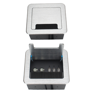 Caja de alimentación con tapa abatible con cepillo, caja de enchufes multifunción personalizada con interruptor y puerto de datos USB