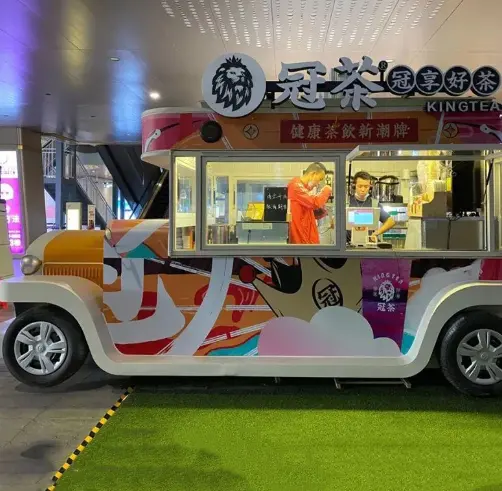 Mesin taman hiburan makanan ringan keranjang es krim troli Hot Dog makanan ringan keranjang makanan ringan