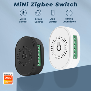 Para Tuya ZigBee Mini Módulo de interruptor de pared inalámbrico 16A/10A doble Relé 2 vías hogar inteligente con Control de voz integración Wifi - Product Image 2