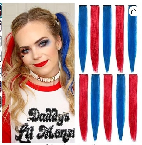 10 pcs-red and blue