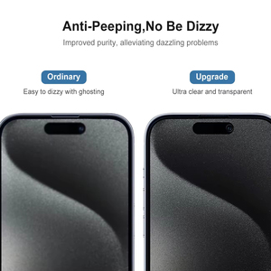 HD rõ ràng chống gián điệp sự riêng tư bảo vệ màn hình 3D rạng rỡ Tempered Glass phim cho iPhone 12 17 Pro Max điện thoại di động bảo vệ điện thoại di động - Product Image 4