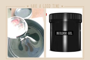 Jel oje için uzatma orta akış tutarlılık açık renk jel cila özel etiket - Product Image 4