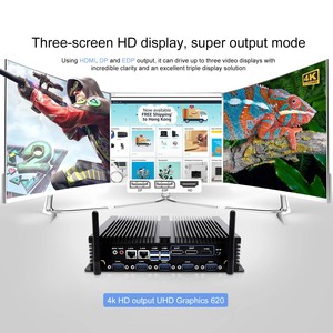 HYSTOUPC Mini PC Factory Fanless Industrial Mini PC Barebone <strong>DDR4</strong> Industrial Control Minipc Small <strong>Desktop</strong> <strong>Computer</strong> US AU Plugs - Product Image 5