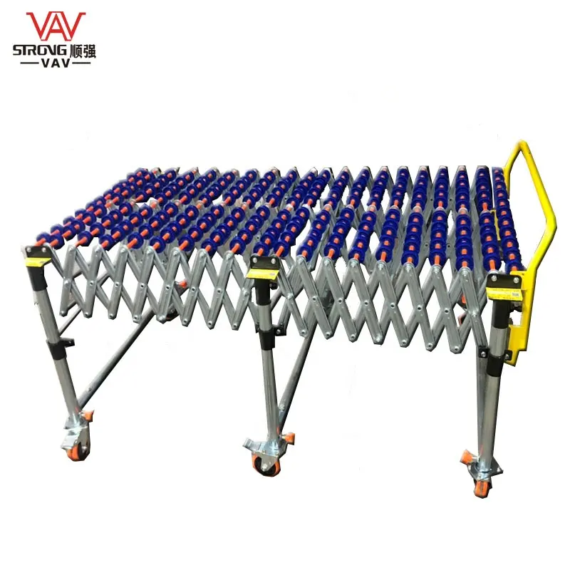 Wholesales price high quality Flexible Manual telescopic roller conveyor Skate Wheel roller conveyor for unloading goods