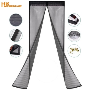 Tende a rete magnetiche morbide per porte schermo in filato di poliestere tenda anti-zanzara insetto in plastica zanzariera esagonale rete nera - Product Image 4