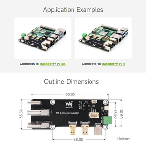 Adattatore multifunzione per porte o terminali a vite tipo Aismartlink Waveshare C, compatibile con uscite 4K Dual 4K Raspberry Pi 5/4B - Product Image 6