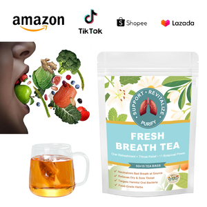 Teh untuk Napas Segar & Pemurnian - Sachet <span class=keywords><strong>Herbal</strong></span> untuk Kesehatan Pencernaan dan Paru-paru Rasa Alami - Product Image 1