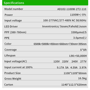 Andy hortibloom phát triển thanh ánh sáng lm301h EVO lm281b + 650W 800w1000w 1200W 1500W quang phổ đầy đủ dẫn phát triển ánh sáng với UV - Product Image 6
