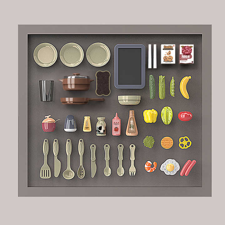 HY 2024 Pretend Play Kitchen Toys Cocina De Juguete Big Kitchen Set Kids Kitchen Set Toy Menajes Shop Set Toy