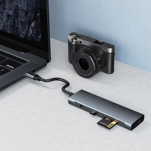 高速で高品質のサポートを備えたタイプCハブアダプター1000MUsb 3.1タイプCから3ポートUsb 3.0Rj45ハブタイプCハブ9in1