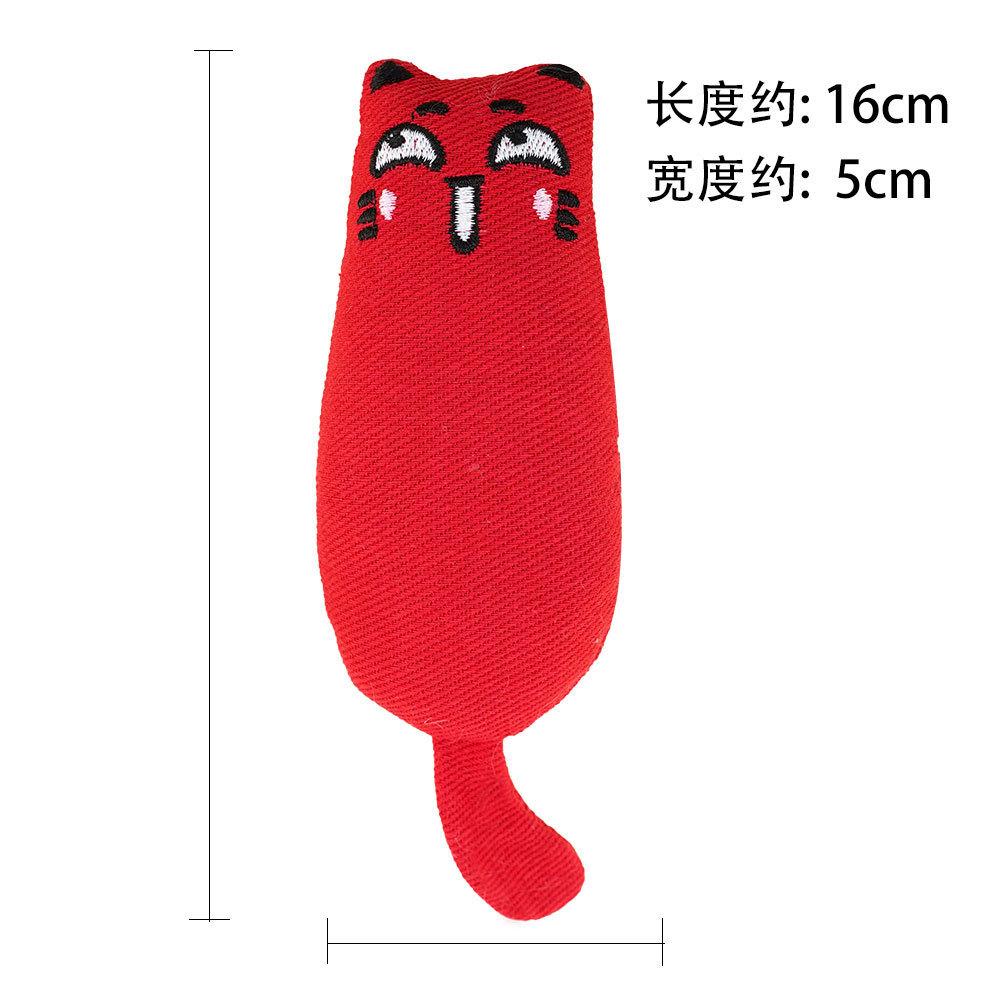 Chat en lin rouge