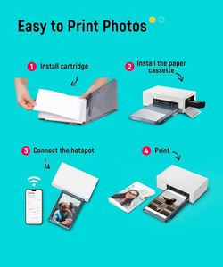 Liene 4x6 ''fotoğraf yazıcı Wi-Fi 20 levhalar tam renkli anında yazıcı için iPhone Android Smartphone termal boya süblimasyon - Product Image 6