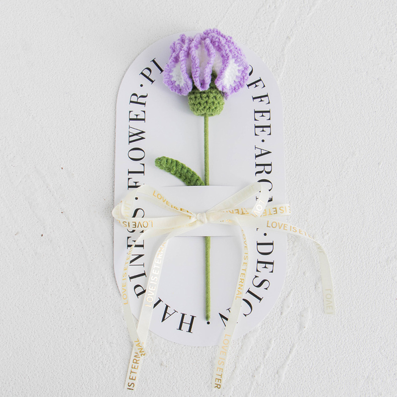 Carnation gradient light purple-free transparent handbag