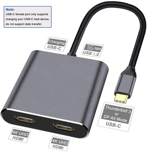 4 in 1 Multi-Functional USB Type C Hub with 2 for HDMI USB PD Extend and Mirror Modes MTS <strong>Audio</strong> &amp; Video Accessory - Product Image 4