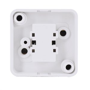 Interruttore quadrato montato su superficie 1 banda per luce con interruttore a comodino piatto a vite, interruttore a mano a pulsante bianco - Product Image 4