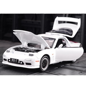 1:32รถของเล่นแบบหล่อ RX7สำหรับเด็กรถของเล่นโลหะยางพลาสติกเทคนิคการหล่อ