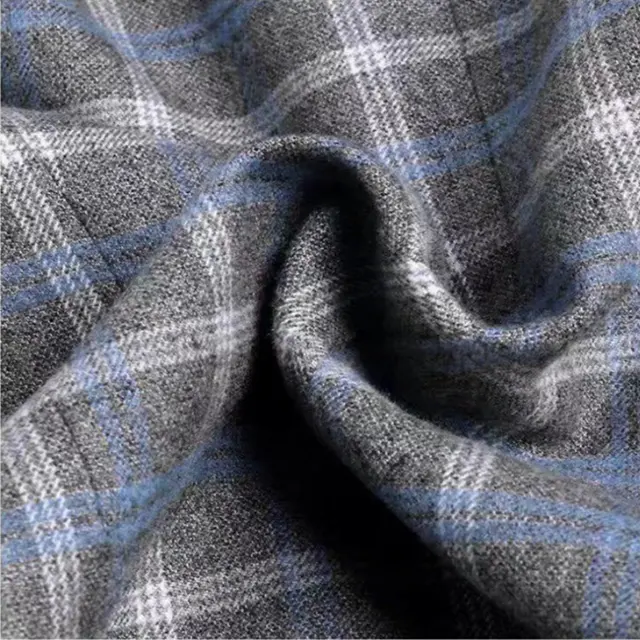 100% poliestere vestito controllato tessuto per il tempo libero tessuto di panno di lana di autunno e di inverno vestito in tessuto