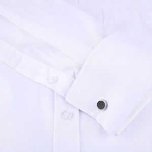 Người Đàn Ông Của Cổ Điển Pháp Còng Rắn Ăn Mặc Áo Sơ Mi Bay Phía Trước Túi Vợt Chính Thức Kinh Doanh Tiêu Chuẩn Phù Hợp Dài Tay Áo Văn Phòng Làm Việc Áo Sơ Mi Trắng - Product Image 4