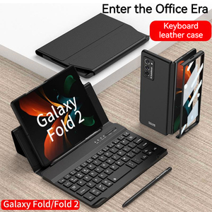 Capa de celular de novo design para samsung galaxy, capa dobrável para teclado <span class=keywords><strong>bluetooth</strong></span> de sucção magnética para samsung galaxy z