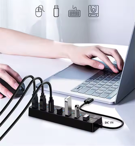 高速7合1 Usb适配器3.0端口7端口Usb数据集线器，适用于计算机Mac Pro台式机笔记本电脑的单个电源开关 - Product Image 3