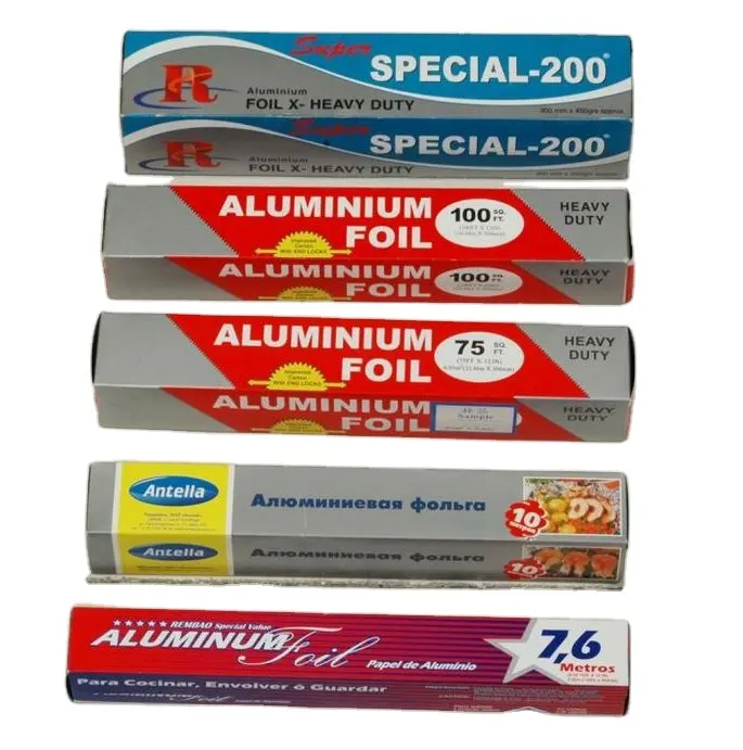 Wegwerp Huishoudelijke Heavy Duty Aluminiumfolie Papierrol Voor Voedsel Inpakken Verpakking