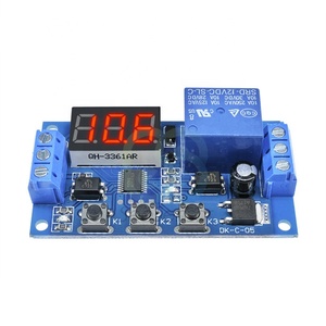 DC 12V 24V จอแสดงผล LED ดิจิตอลรีเลย์หน่วงเวลาโมดูลควบคุมโปรแกรมจับเวลาสวิทช์ Trigger Cycle โมดูล3ปุ่ม - Product Image 5