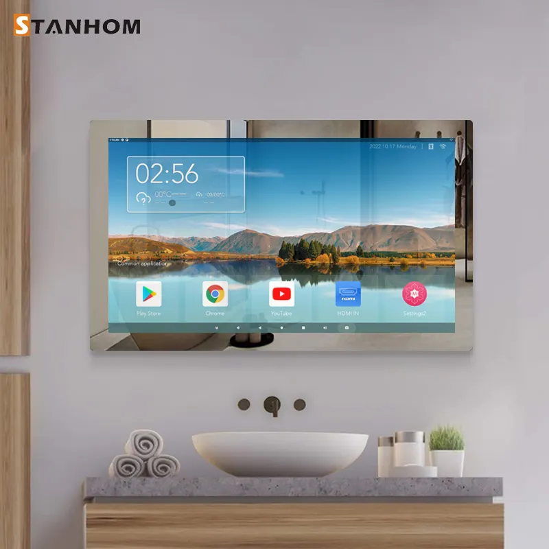 Sthanhom cermin TV pintar, cermin TV pintar Salon kamar mandi dengan layar sentuh