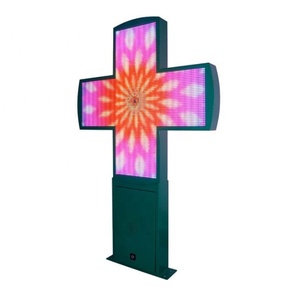 <strong>Led</strong> Sign Pharmacy P5 Cross <strong>Led</strong> Display Screen <strong>Led</strong> Sign Double Side Single Side Outdoor 480mm*480mm
