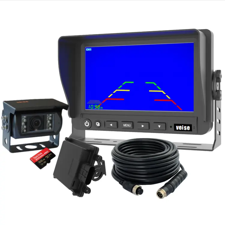 Sistema de detecção de ponto cego de radar de ondas milímetras, sistema de sensor de visão traseira com visão HD, detecção precisa para ambientes adversos