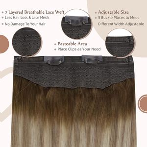ที่คาดผมแบบมีสายรัดผมสำหรับต่อแบบมีคลิปซ่อนขนาด12นิ้ว - Product Image 2