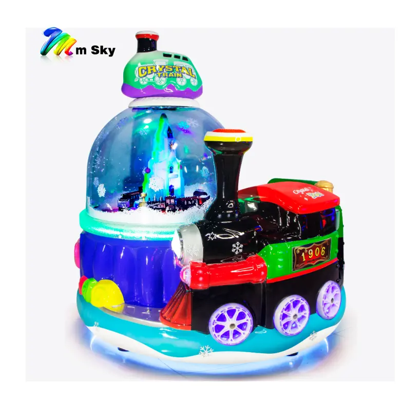 Ballo neve palla in fibra di vetro treno di cristallo 2 posti di rotazione al coperto per bambini giostre a gettoni giochi parco divertimenti macchine