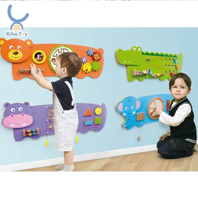 Daycare School Innovative Games For Kids Montessori Wooden Wall Games Busy Board Activity Board Gift Educational Wooden Toy