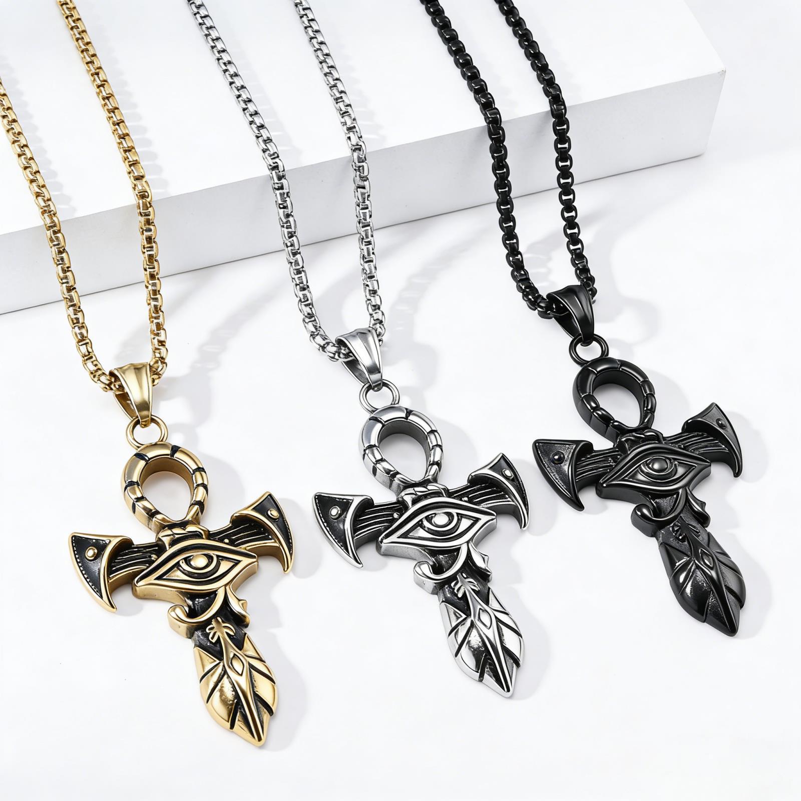 Pendentif simple couleur acier