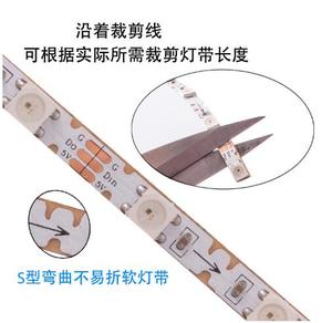 <strong>s</strong> Shape RGB Led Strip <strong>Addressable</strong> Ws2812 Ws2813 5050 60leds/m 5V/12V Bendable 6mm Width Led Light Strip - Product Image 4