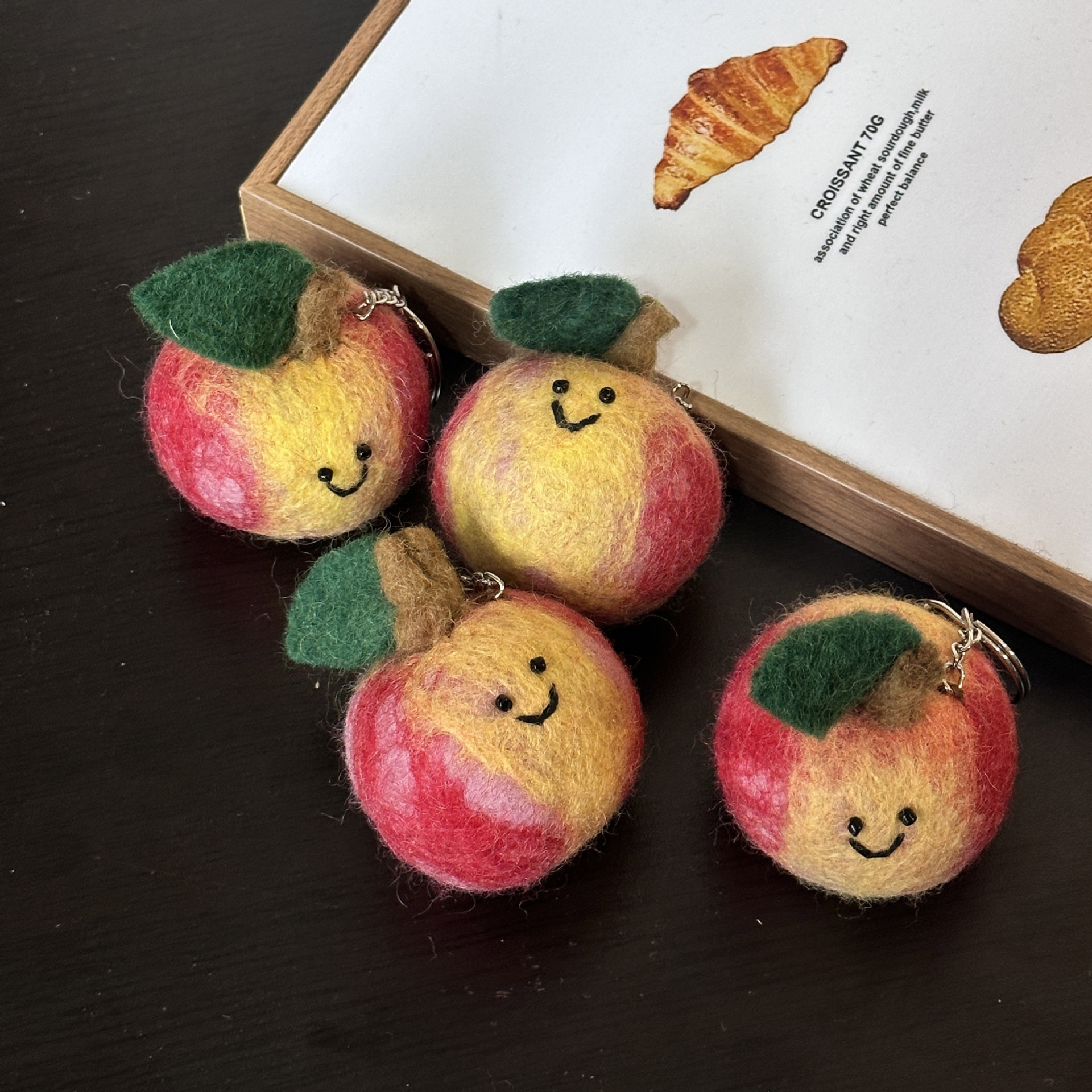 Porte-clés en feutre de laine Fruits Légumes *E