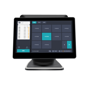 Двойной экран POS все-в-одном с 15,6 и 13,3 дюймовым экраном Win 10 система 4 + 64 ГБ памяти - Product Image 1