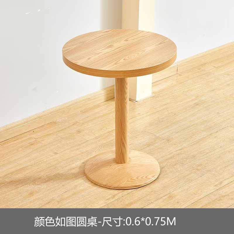 Mesa redonda de madera del grano de madera de la goma del color