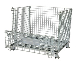 Caja de malla de Metal para almacenamiento, contenedor de palés de malla de alambre de acero - Product Image 5