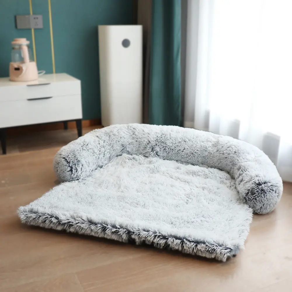 Üst düzey evcil hayvan malzemeleri Pet yatak yıkanabilir kapak ısınma yuva kanepe koruyucu Pet köpek yatağı kış peluş köpek kanepe Mat yatak