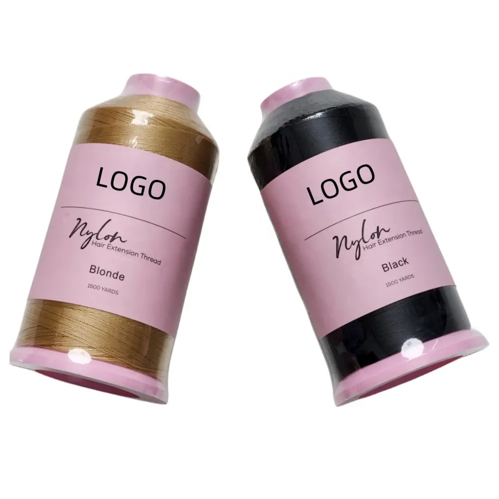 Tubo rosa di alta qualità in Nylon legato filo per capelli invisibile filo per capelli per cucire strumenti di extension