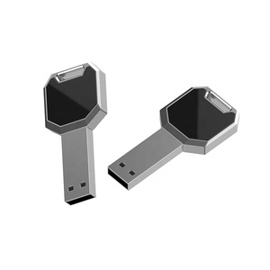 批发高端钥匙形u盘带发光二极管灯定制Logo钥匙商务礼品u盘新款Pendrive - Product Image 4