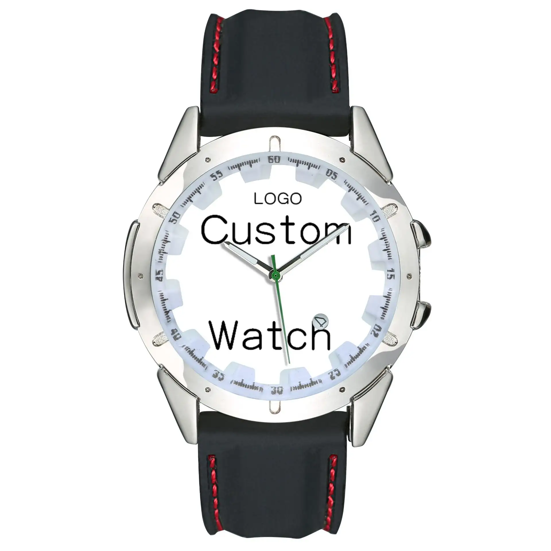 Design Picture Custom Logo Watch Photo Face Printing orologio da polso personalizzato unico regalo fai da te orologio con cinturino in pelle