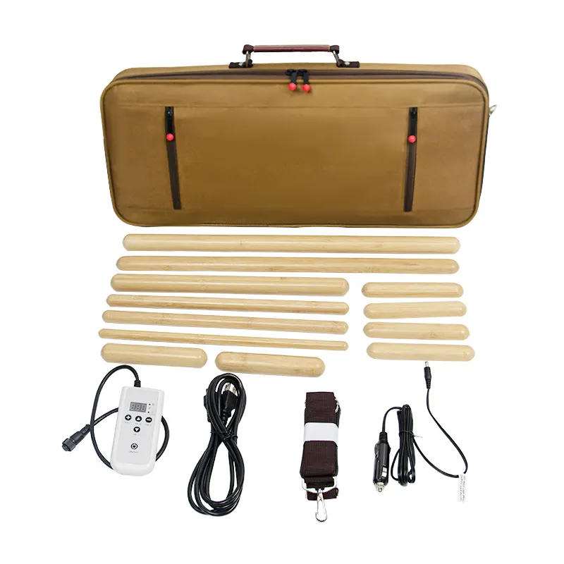 Kit di terapia di riscaldamento professionale elettrico portatile per il riscaldamento di set di massaggi in pietra calda Kit di massaggio in bambù