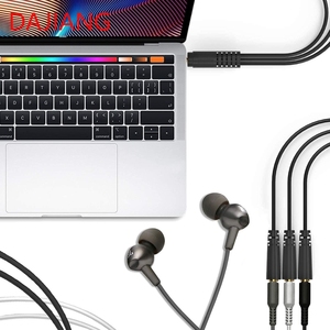 DAJIANGメーカーオーディオスプリッタケーブル3.5mm TRRSステレオプラグオス3x 3.5mmステレオジャックメス1入力3 PVCスピーカーコンピュータ - Product Image 3