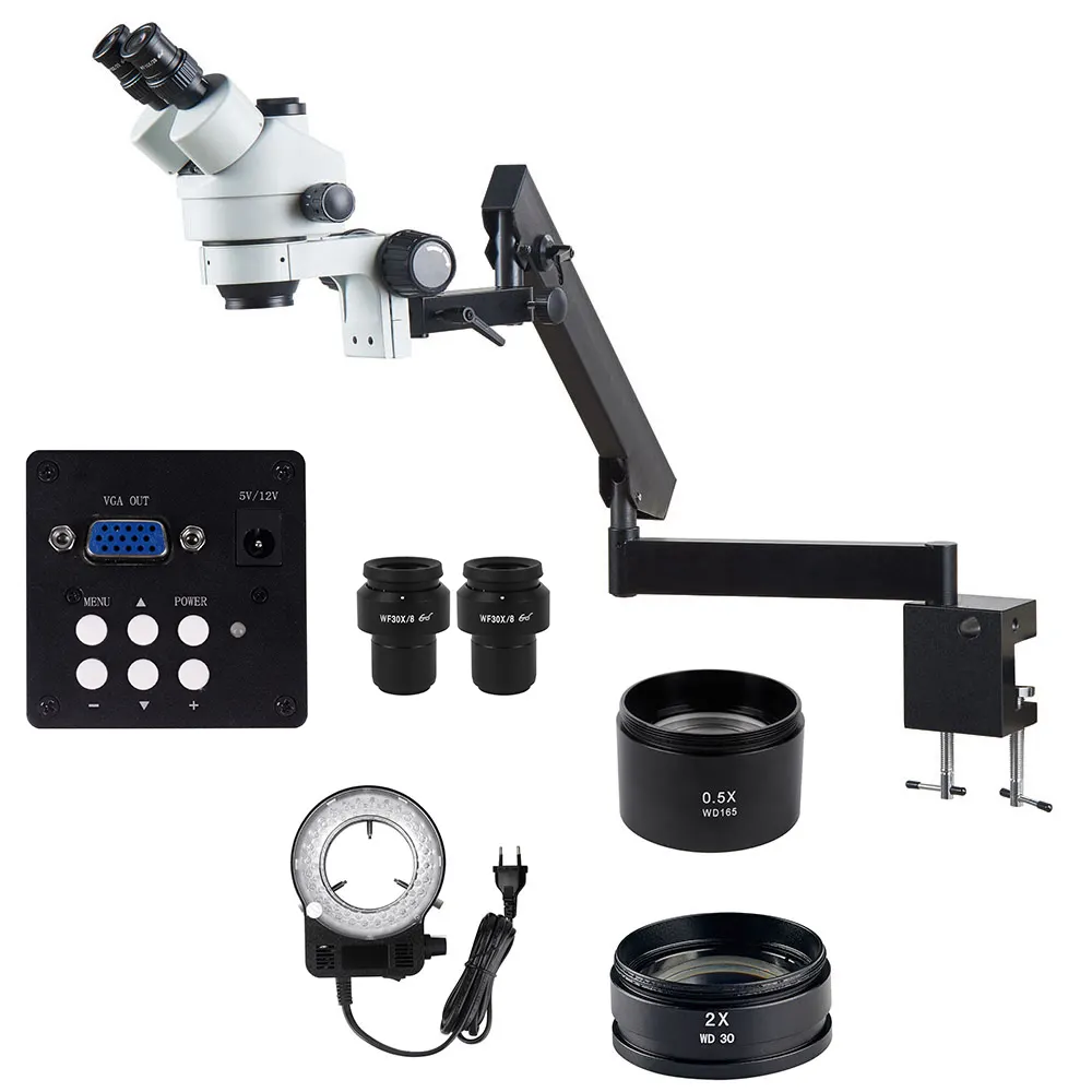 3.5-270X Confocal Stereo Zoom Microscope All Optical Glass Components Mechanical Manufacturing Hardware Craftsmanship Microscope