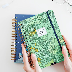B5 Hard bound Wire-O Bound Wöchentlicher Tages planer Journal Agenda Spiral Notebook mit buntem Index Tab Divider - Product Image 3