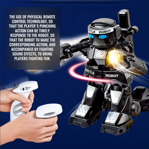 2,4G Control remoto Rival Throw Punch Competition Fighting Boxer Robot Light Sound RC Battle Robot Juguetes para niños - Product Image 2