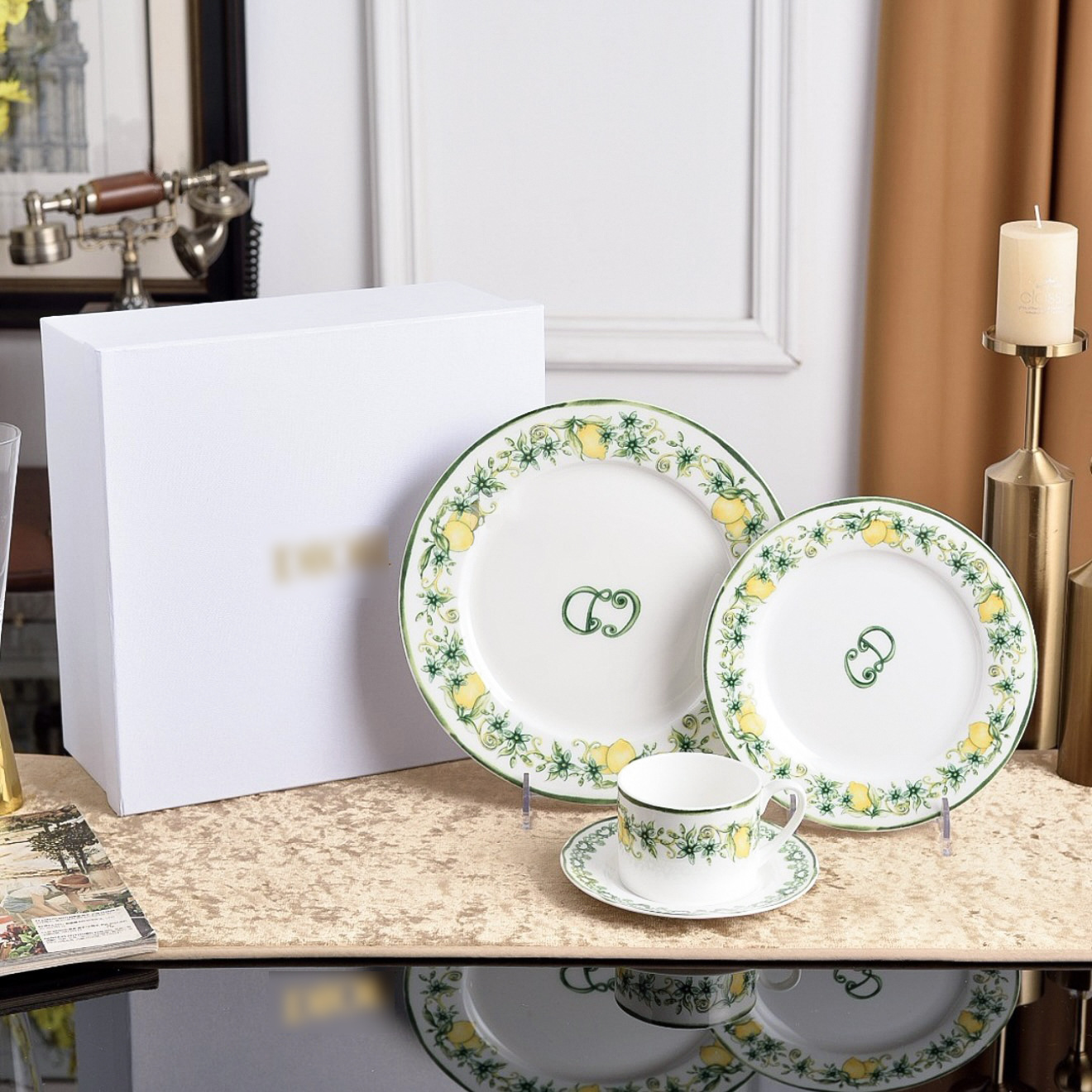 Coffee cup saucer set of 4